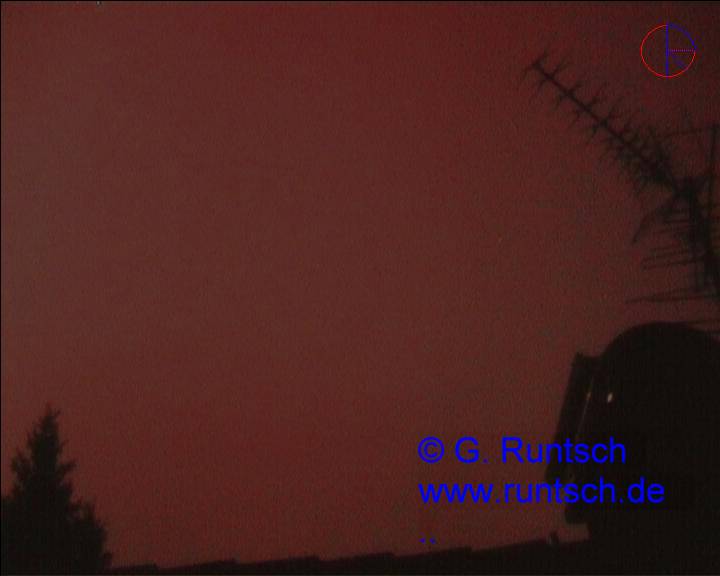 Foto: Nordlicht ber Datteln 30.10.2003